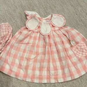 Pink Checkered Kids Dress